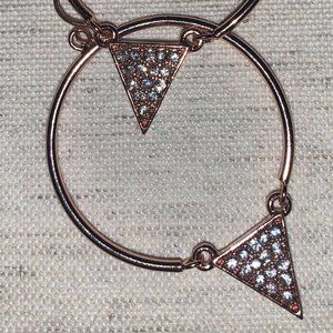 Rose Gold Triangle Hoops